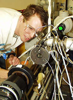 Bart working on his extruder