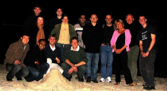 The group on the beach at Antebes