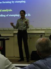 Yu Wen giving her presentation at cemef