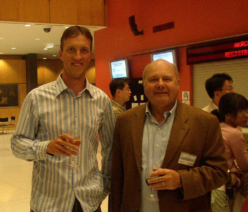 Kris Coventry with Prof. David Boger at the conference