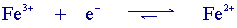 Positon of equilibrium over a linear sweep experiment