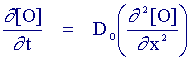 Equation defining the concentration distribution of species O