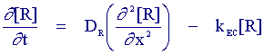 Equation defining the concentration distribution of species R