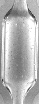 Oil droplet formed in a meso reactor