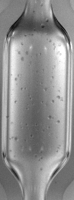 Oil droplets formed in a meso reactor