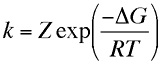 Rate of reaction equation