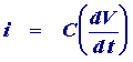 Current flow for a capacitor