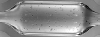 Dispersion of silicon oil droplets in water