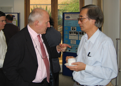 Prof. Mackley in discussion with Dr Choon Chai 