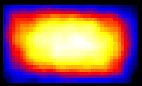 MRI velocity image of fluid flow within a microchannel 