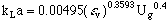 Oxygen-water mass transfer correlation