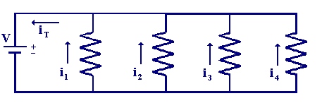 Current flow in a parallel circuit