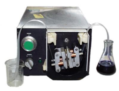 MCF used as the fluid pumping tube with a peristaltic pump