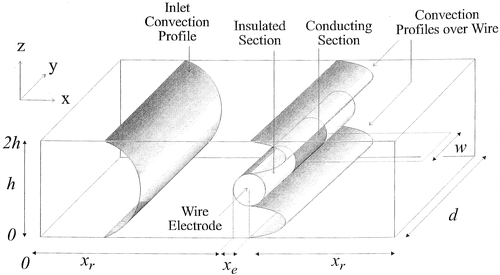 Schematic of a microwire channel electrode