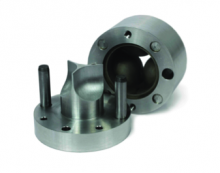 Mould for fabrication of trileaflet heart valves by compression moulding - male part in front, female behind