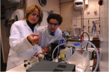 valve prototype being fabricated by Joanna Stasiak and Jacob Brubert