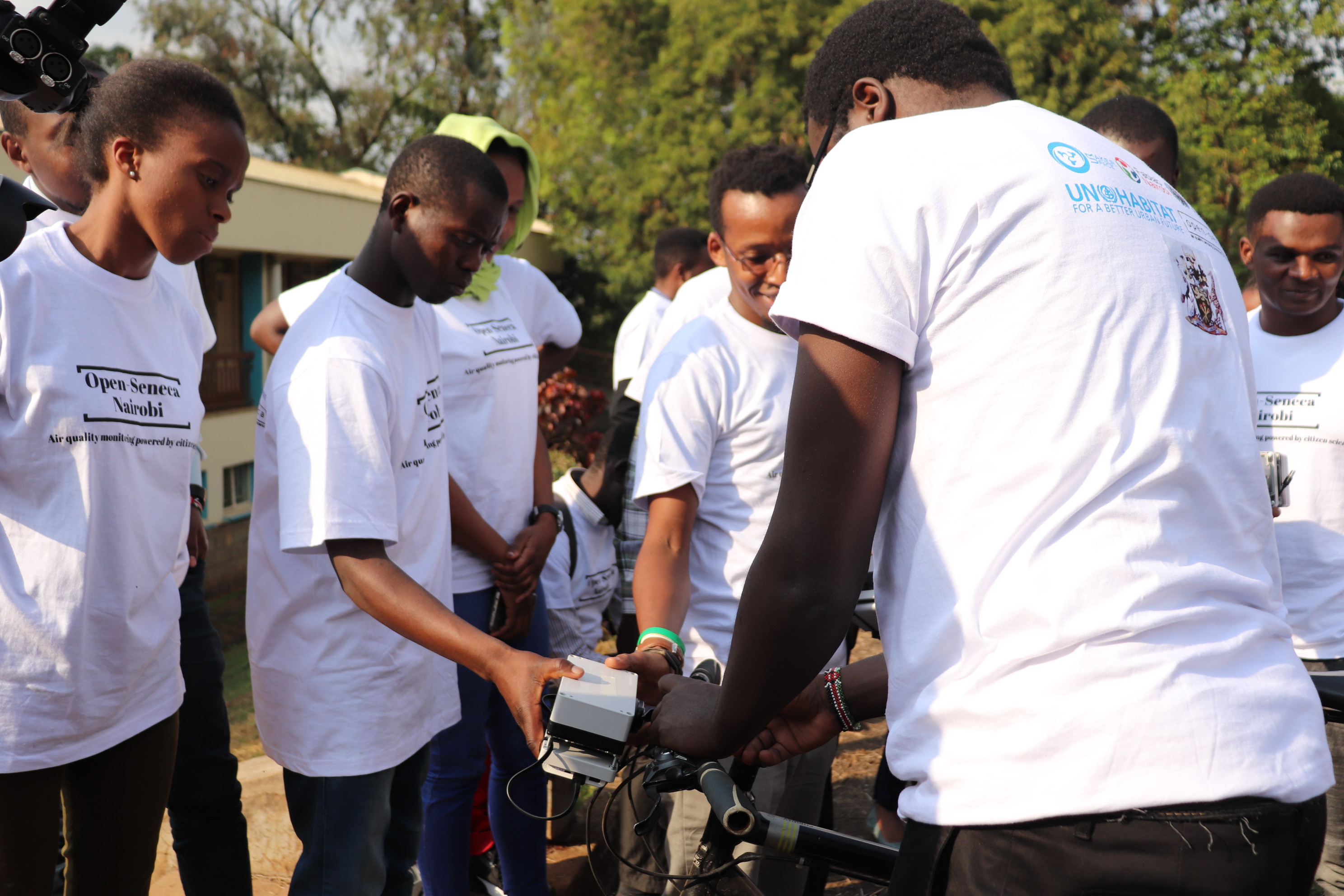 Attaching air quality sensors to bikes in Nairobi