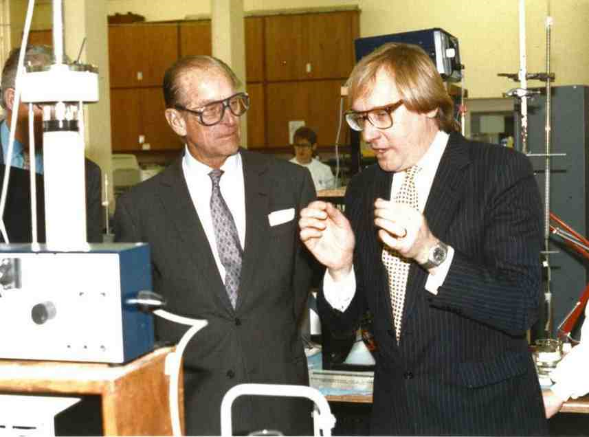 Howard Chase with the Duke of Edinburgh