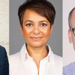Photos of Andy Neely, Neelam Patel and Alleyn Plowright