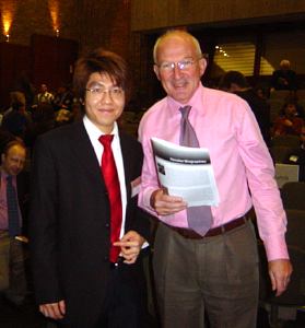 Prof. Malcolm Mackley (right) together with the Symposium Chair Anson Ma (left) at the CNT@Cambridge 2007 symposium.