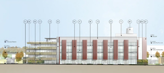 Southern Elevation of our new building in West Cambridge