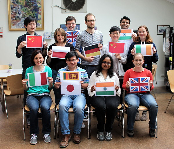 Students and postdocs from the UK, India, China, Italy, Ireland, Germany, Poland, Sri Lanka and Japan