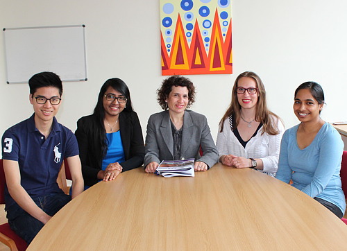 CEB Editorial Team - From left to right: Pawat Silawattakun, Aazraa Pankan, Chief Editor Elena Gonzalez, Geertje van Rees and Dr Parminder Heer